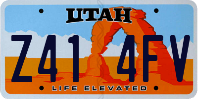 UT license plate Z414FV