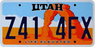 UT license plate Z414FX