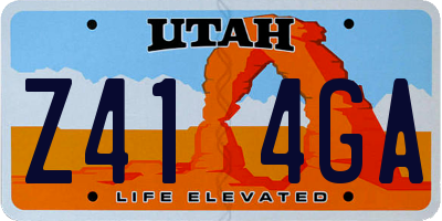 UT license plate Z414GA