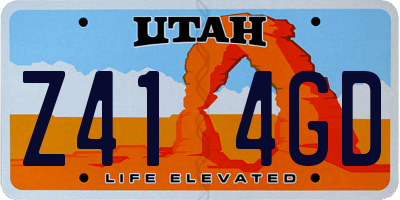 UT license plate Z414GD