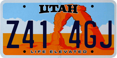 UT license plate Z414GJ