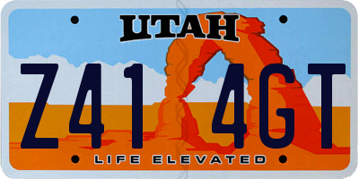 UT license plate Z414GT