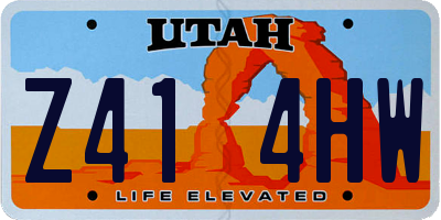 UT license plate Z414HW