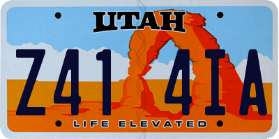 UT license plate Z414IA