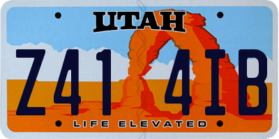 UT license plate Z414IB