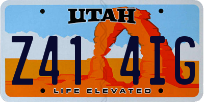 UT license plate Z414IG