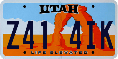 UT license plate Z414IK