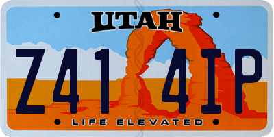 UT license plate Z414IP