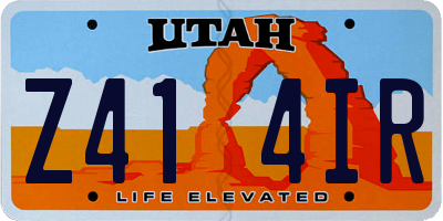 UT license plate Z414IR