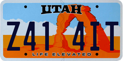 UT license plate Z414IT