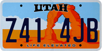 UT license plate Z414JB