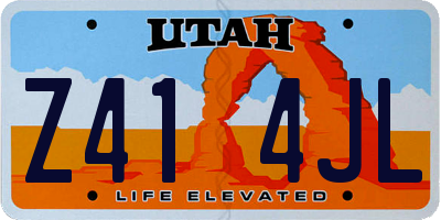 UT license plate Z414JL