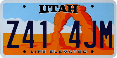 UT license plate Z414JM