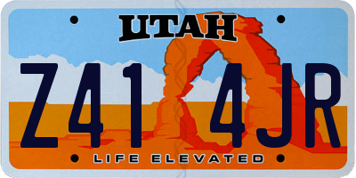 UT license plate Z414JR