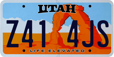 UT license plate Z414JS