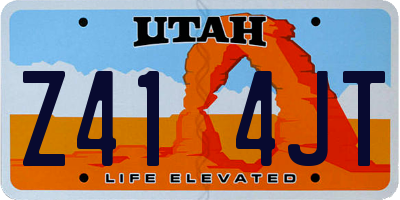 UT license plate Z414JT