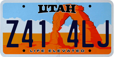 UT license plate Z414LJ
