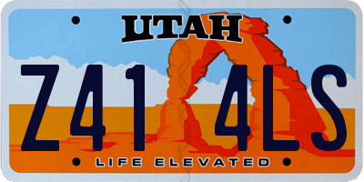 UT license plate Z414LS