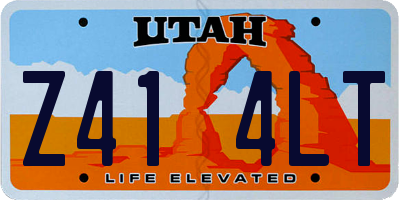 UT license plate Z414LT