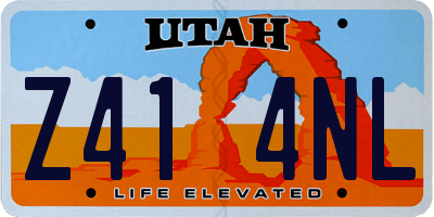 UT license plate Z414NL