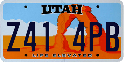 UT license plate Z414PB