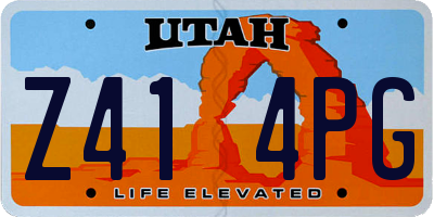 UT license plate Z414PG