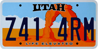 UT license plate Z414RM