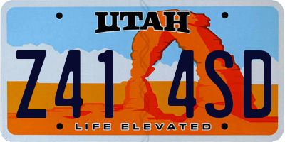 UT license plate Z414SD