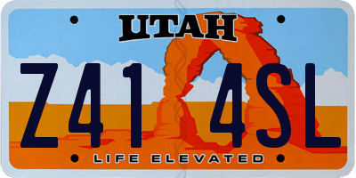 UT license plate Z414SL