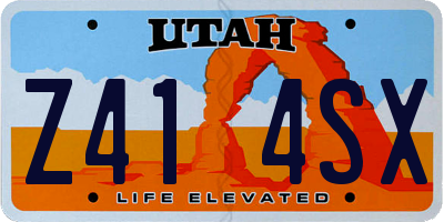 UT license plate Z414SX
