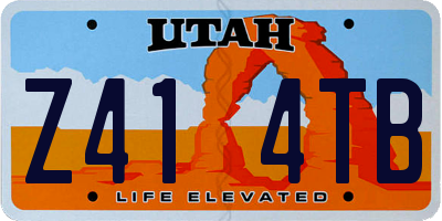 UT license plate Z414TB
