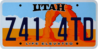 UT license plate Z414TD