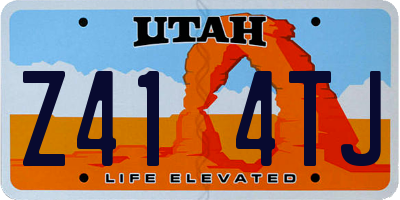 UT license plate Z414TJ
