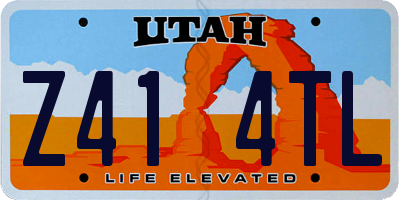 UT license plate Z414TL