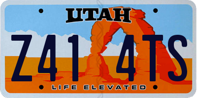 UT license plate Z414TS