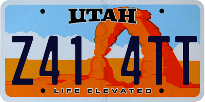UT license plate Z414TT