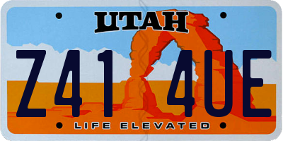 UT license plate Z414UE