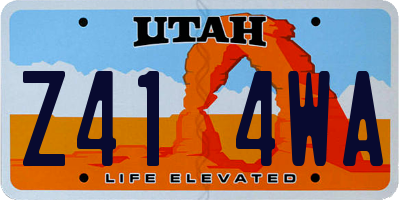 UT license plate Z414WA
