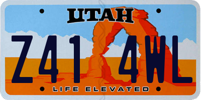 UT license plate Z414WL