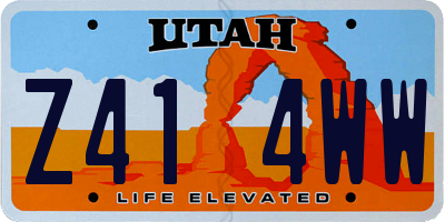 UT license plate Z414WW