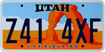 UT license plate Z414XF