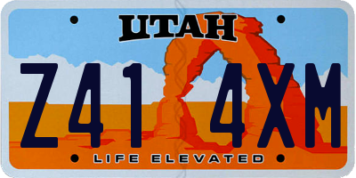 UT license plate Z414XM