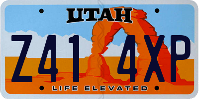 UT license plate Z414XP