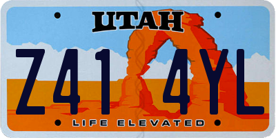 UT license plate Z414YL