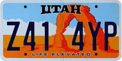 UT license plate Z414YP