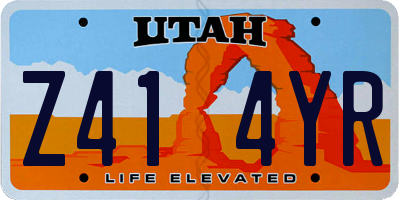UT license plate Z414YR