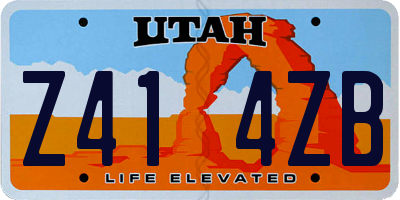 UT license plate Z414ZB