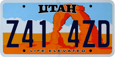 UT license plate Z414ZD