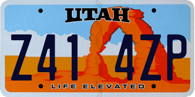 UT license plate Z414ZP