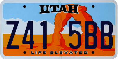 UT license plate Z415BB